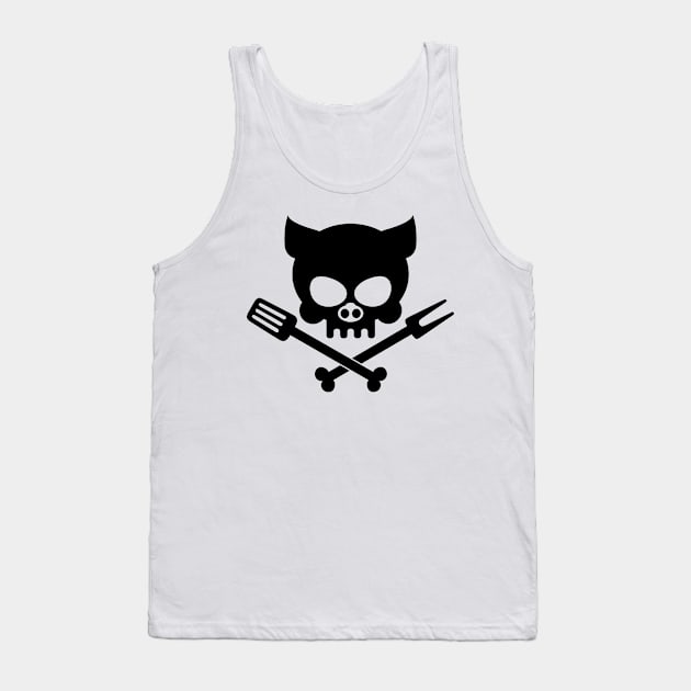 Crazy Guys Jolly Roger BLACK Tank Top by Celestial Rex